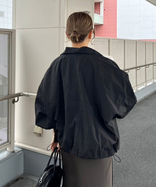 CIAOPANIC TYPY(チャオパニックティピー)の「【てらさま企画】2WAYシアーナイロンスタンドネックジャケット(ナイロンジャケット・レディース・ベージュ/ホワイト/ブラック・ONE SIZE)」の20枚目の写真