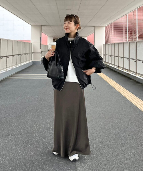 CIAOPANIC TYPY(チャオパニックティピー)の「【てらさま企画】2WAYシアーナイロンスタンドネックジャケット(ナイロンジャケット・レディース・ベージュ/ホワイト/ブラック・ONE SIZE)」の21枚目の写真