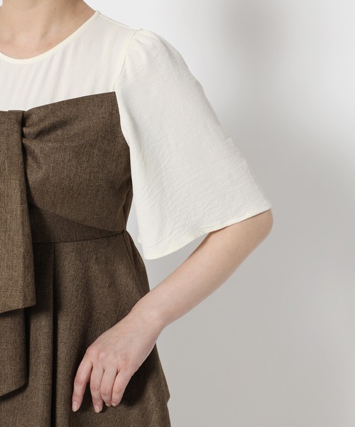 mysty woman（ミスティウーマン）の「［追加1］ビスチェドッキングプルオーバー　 497653（Tシャツ/カットソー・レディース・グレー/ベージュ/ブラウン・FREE）」の13枚目の写真