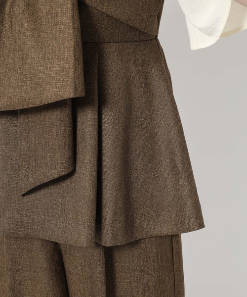 mysty woman（ミスティウーマン）の「［追加1］ビスチェドッキングプルオーバー　 497653（Tシャツ/カットソー・レディース・グレー/ベージュ/ブラウン・FREE）」の14枚目の写真