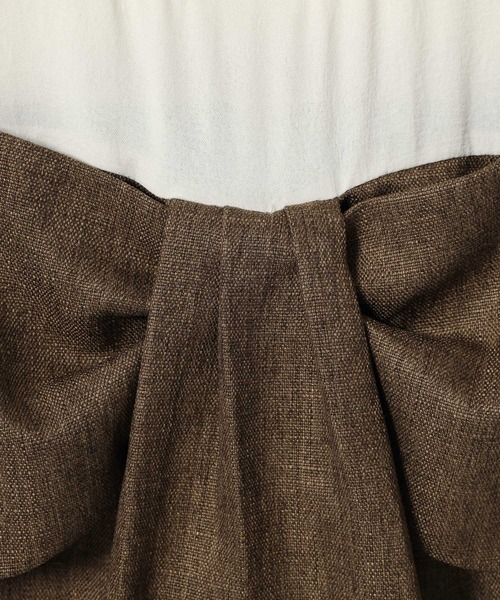 mysty woman（ミスティウーマン）の「［追加1］ビスチェドッキングプルオーバー　 497653（Tシャツ/カットソー・レディース・グレー/ベージュ/ブラウン・FREE）」の15枚目の写真