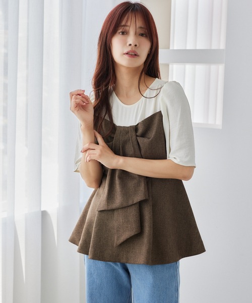 tシャツ 「追加1」ビスチェドッキングプルオーバー　 497653 レディース 追加1］ビスチェドッキングプルオーバー 497653（Tシャツ