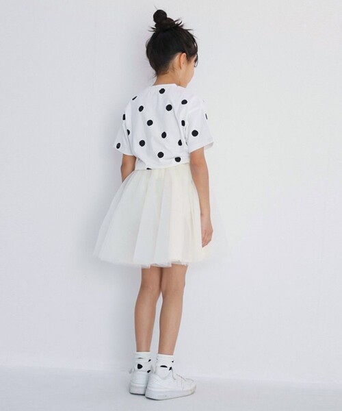 BRANSHES(ブランシェス)の「【b.+A】金子綾/チュールスカート(スカート・キッズ・アイボリー/ブラック・S/L/M/XL)」の13枚目の写真