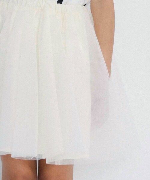 BRANSHES(ブランシェス)の「【b.+A】金子綾/チュールスカート(スカート・キッズ・アイボリー/ブラック・S/L/M/XL)」の15枚目の写真
