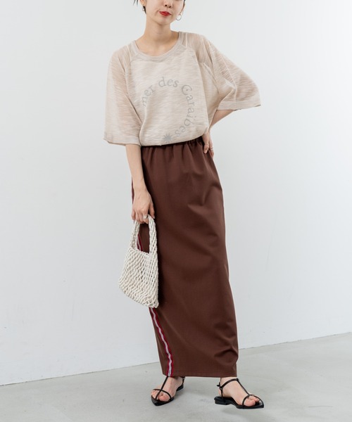 refinedworks(リファインドワークス)の「【refinedworks】シアーニットロゴプルオーバー!(ニット/セーター・レディース・ベージュ/ネイビー/グレー・FREE)」の17枚目の写真