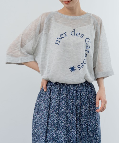 refinedworks(リファインドワークス)の「【refinedworks】シアーニットロゴプルオーバー!(ニット/セーター・レディース・ベージュ/ネイビー/グレー・FREE)」の8枚目の写真