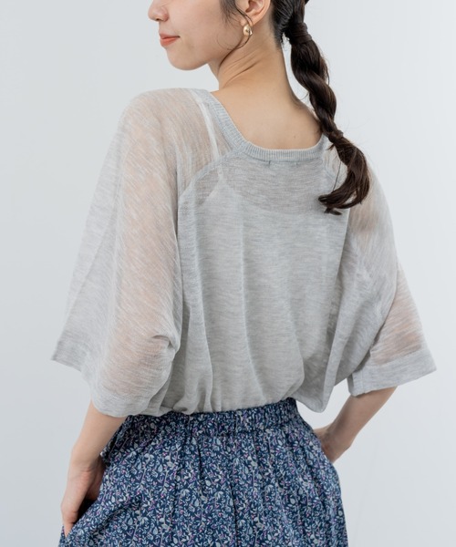 refinedworks(リファインドワークス)の「【refinedworks】シアーニットロゴプルオーバー!(ニット/セーター・レディース・ベージュ/ネイビー/グレー・FREE)」の10枚目の写真