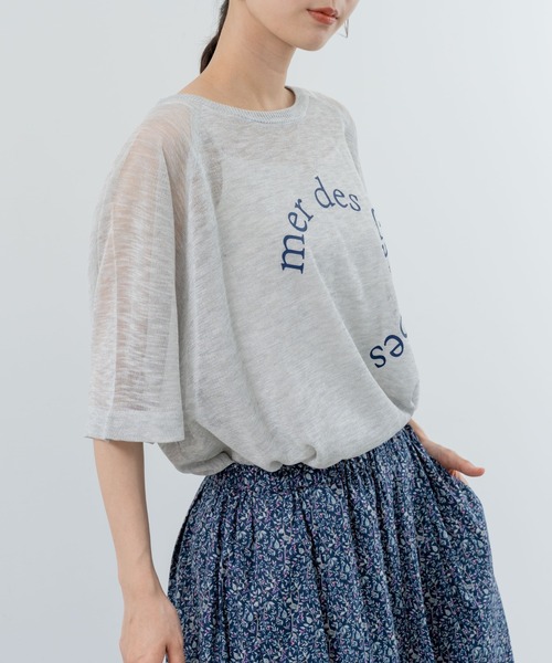 refinedworks(リファインドワークス)の「【refinedworks】シアーニットロゴプルオーバー!(ニット/セーター・レディース・ベージュ/ネイビー/グレー・FREE)」の11枚目の写真