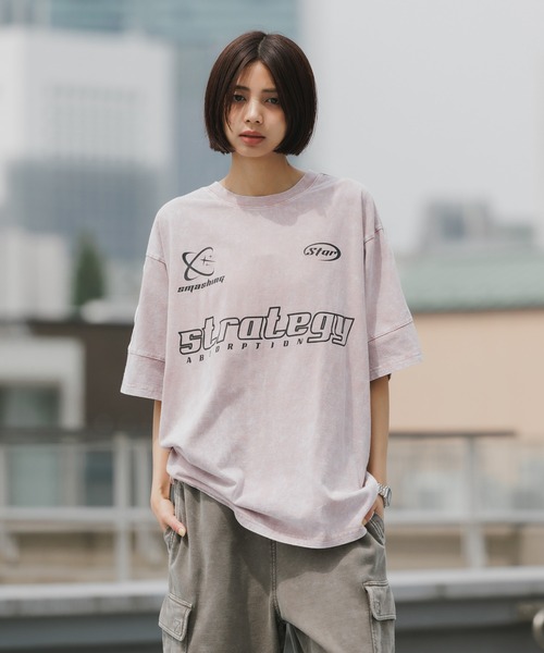 SUGGESTION(サジェッション)の「SUGGESTION/サジェッション 加工サッカーTシャツ(Tシャツ/カットソー・メンズ・ブラウン/ピンク/ブラック・M/L)」の19枚目の写真