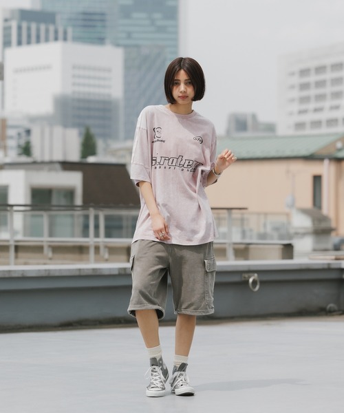 SUGGESTION(サジェッション)の「SUGGESTION/サジェッション 加工サッカーTシャツ(Tシャツ/カットソー・メンズ・ブラウン/ピンク/ブラック・M/L)」の20枚目の写真