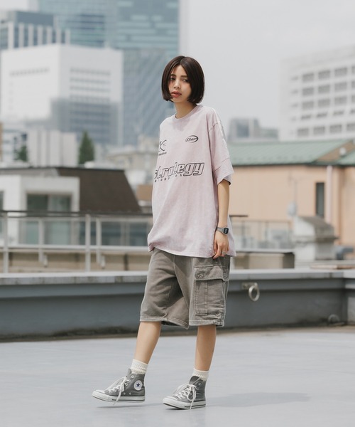 SUGGESTION(サジェッション)の「SUGGESTION/サジェッション 加工サッカーTシャツ(Tシャツ/カットソー・メンズ・ブラウン/ピンク/ブラック・M/L)」の21枚目の写真