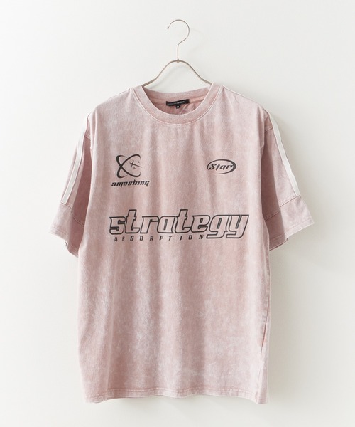 SUGGESTION(サジェッション)の「SUGGESTION/サジェッション 加工サッカーTシャツ(Tシャツ/カットソー・メンズ・ブラウン/ピンク/ブラック・M/L)」の17枚目の写真