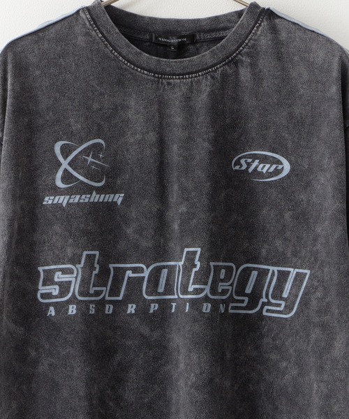 SUGGESTION(サジェッション)の「SUGGESTION/サジェッション 加工サッカーTシャツ(Tシャツ/カットソー・メンズ・ブラウン/ピンク/ブラック・M/L)」の4枚目の写真