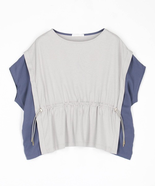 NICOLE white(ニコルホワイト)の「ウエストドロスト配色TEE(Tシャツ/カットソー・レディース・ブラック/オフホワイト/グレー・FREE)」の12枚目の写真