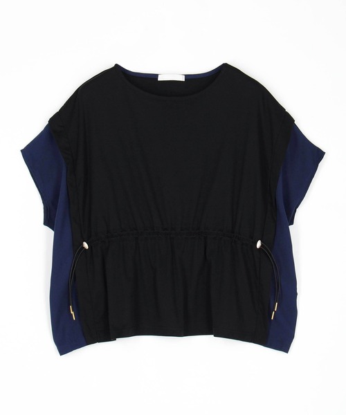 NICOLE white(ニコルホワイト)の「ウエストドロスト配色TEE(Tシャツ/カットソー・レディース・ブラック/オフホワイト/グレー・FREE)」の14枚目の写真