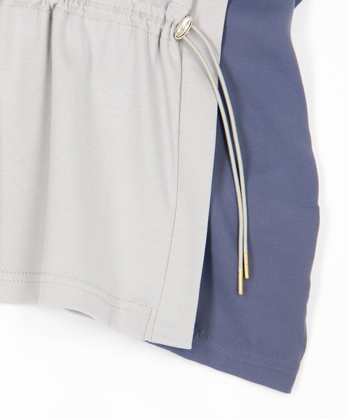 NICOLE white(ニコルホワイト)の「ウエストドロスト配色TEE(Tシャツ/カットソー・レディース・ブラック/オフホワイト/グレー・FREE)」の17枚目の写真