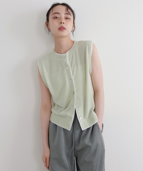 TEA様❗️roku 6 リブニットトレンカ　トレンカ 6（ロク）の「＜6(ROKU)＞LOOP TURTLE NECK KNIT 2/ニット
