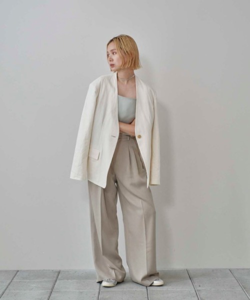 Tuck Wide Trousers（その他パンツ）｜TODAYFUL（トゥデイフル