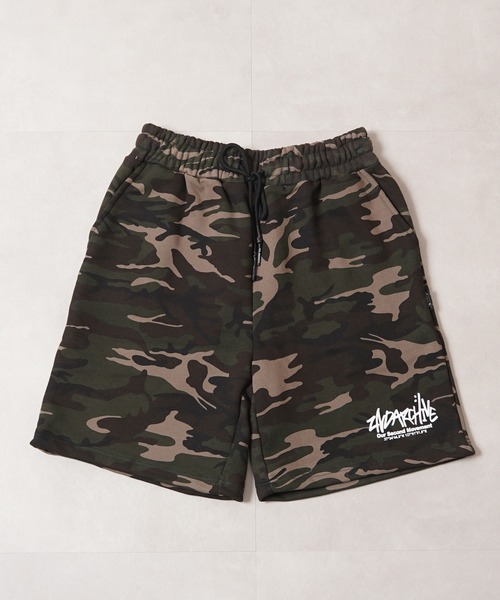 1111clothing（ワンフォークロージング）の「【2ND ARCHIVE】 迷彩 カモフラージュ スウェット ショートパンツ / Camouflage Sweat Shorts（スウェットパンツ・メンズ・ベージュ/カーキ・FREE）」の15枚目の写真