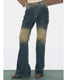 EVRIS | グラデーションフレアデニムパンツ【セットアップ着用可能】(デニムパンツ)