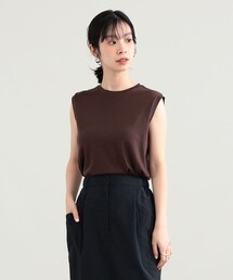 ウォッシャブル ウール ノースリーブ Tシャツ