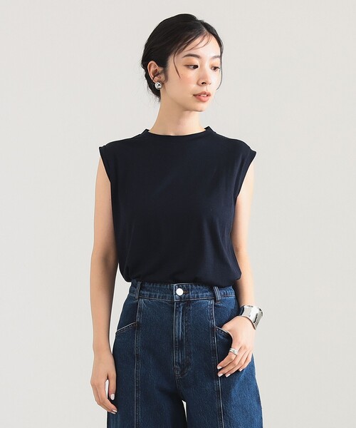 Demi-Luxe BEAMS(デミルクス ビームス)の「ウォッシャブル ウール ノースリーブ Tシャツ(Tシャツ/カットソー・レディース・ブラック/ネイビー/ブラウン・ONE SIZE)」の21枚目の写真