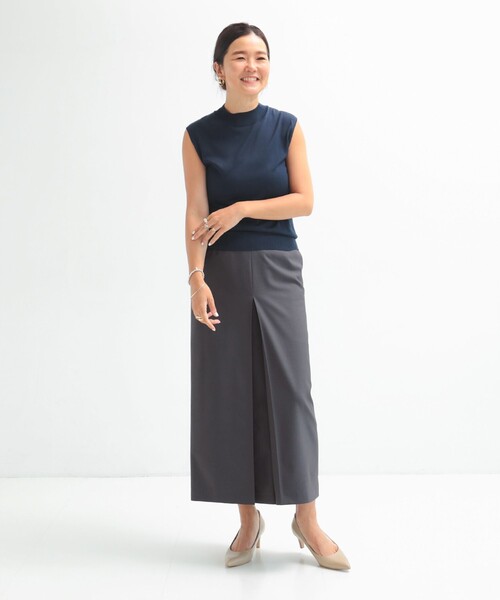 Demi-Luxe BEAMS(デミルクス ビームス)の「ウォッシャブル ウール ノースリーブ Tシャツ(Tシャツ/カットソー・レディース・ブラック/ネイビー/ブラウン・ONE SIZE)」の19枚目の写真