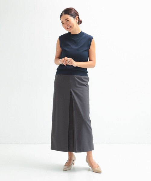 Demi-Luxe BEAMS(デミルクス ビームス)の「ウォッシャブル ウール ノースリーブ Tシャツ(Tシャツ/カットソー・レディース・ブラック/ネイビー/ブラウン・ONE SIZE)」の18枚目の写真