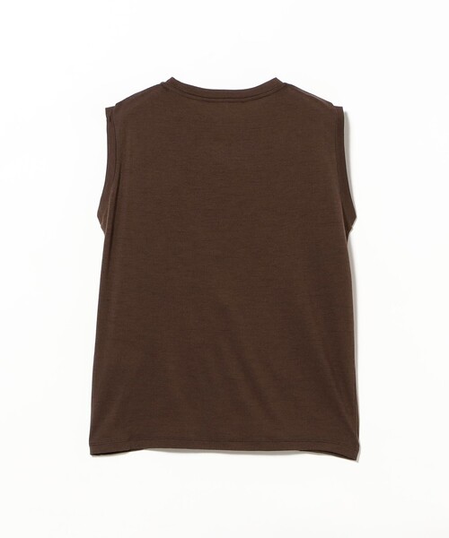 Demi-Luxe BEAMS(デミルクス ビームス)の「ウォッシャブル ウール ノースリーブ Tシャツ(Tシャツ/カットソー・レディース・ブラック/ネイビー/ブラウン・ONE SIZE)」の10枚目の写真