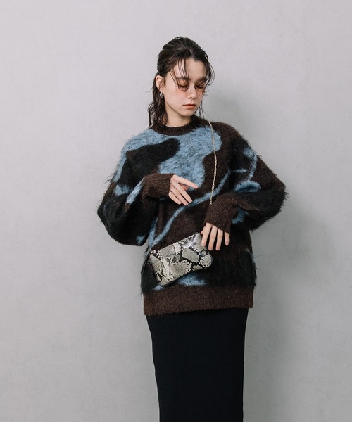 Beau're（ヴュレ）の「BEAURE Leather Mini Strap Bag（クラッチバッグ・レディース・パイソン/ブラウン/ブラック・FREE）」の19枚目の写真