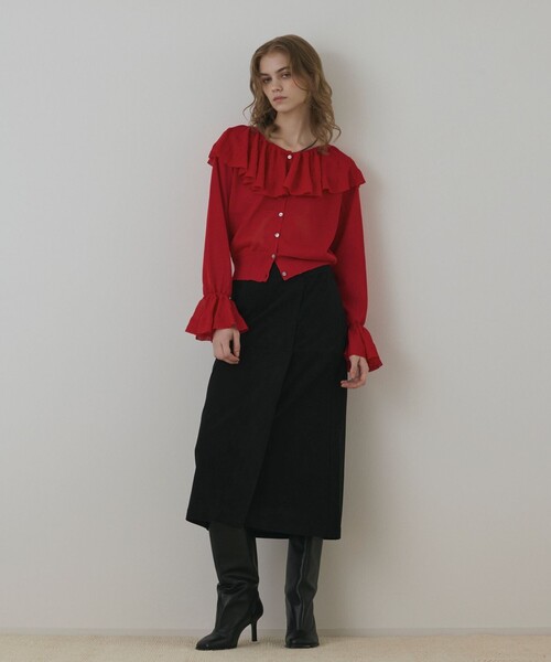 セール】フリルニットカーディガン（カーディガン/ボレロ）｜Diagram