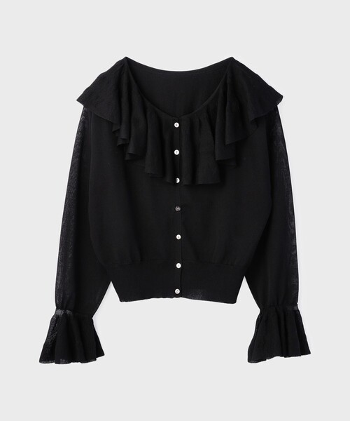 セール】フリルニットカーディガン（カーディガン/ボレロ）｜Diagram