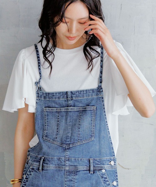 BARNYARDSTORM（バンヤードストーム）の「BARNYARDSTORM / フレアスリーブプルオーバー / マシンウォッシャブル　ドライタッチな素材感（Tシャツ/カットソー・レディース・ブラック/ブラウン/ホワイト/パープル・FREE）」の13枚目の写真