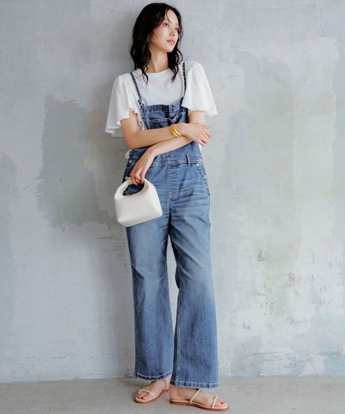 BARNYARDSTORM（バンヤードストーム）の「BARNYARDSTORM / フレアスリーブプルオーバー / マシンウォッシャブル　ドライタッチな素材感（Tシャツ/カットソー・レディース・ブラック/ブラウン/ホワイト/パープル・FREE）」の15枚目の写真