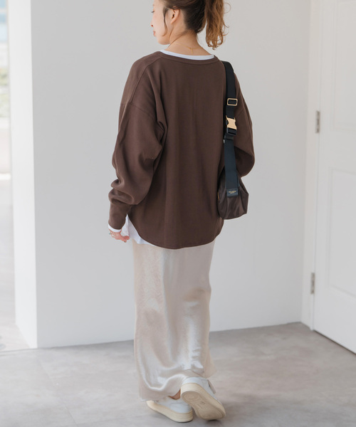 追加》2枚SETヘンリーネックプルオーバー（Tシャツ/カットソー