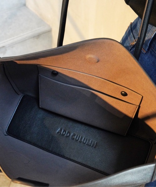 ADD CULUMN(アドカラム)の「ADD CULUMN(アドカラム) LOP BOSTON M WRINKLE(ハンドバッグ・レディース・ブラウン/オフホワイト・F)」の6枚目の写真