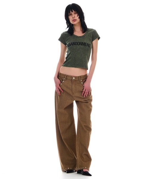 BEEDEN（ビーデン）の「USED LIKE LOGO TOPS（Tシャツ/カットソー・レディース・ブラック/カーキ/ネイビー・FREE）」の14枚目の写真