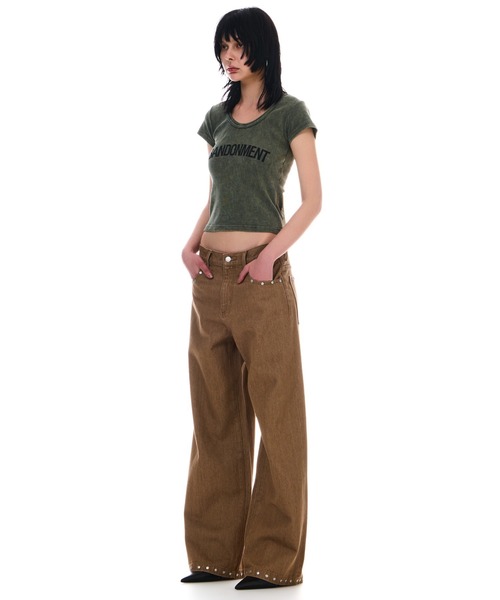 BEEDEN（ビーデン）の「USED LIKE LOGO TOPS（Tシャツ/カットソー・レディース・ブラック/カーキ/ネイビー・FREE）」の13枚目の写真