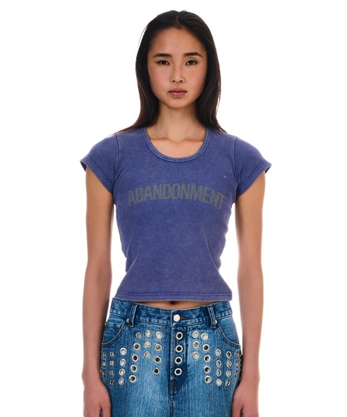 BEEDEN（ビーデン）の「USED LIKE LOGO TOPS（Tシャツ/カットソー・レディース・ブラック/カーキ/ネイビー・FREE）」の9枚目の写真