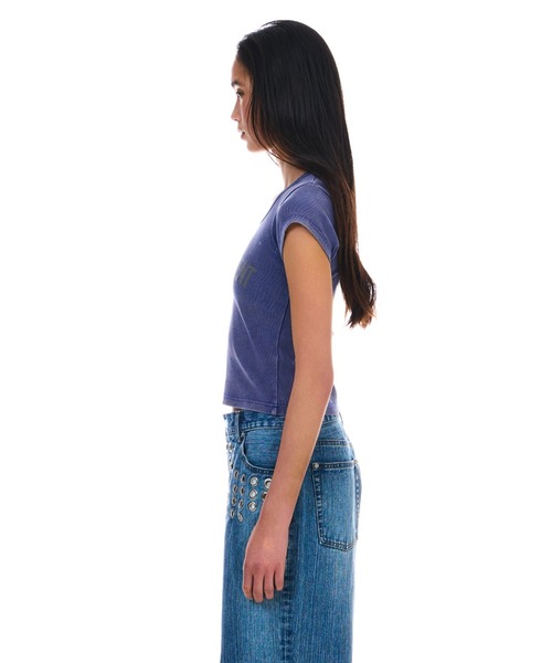 BEEDEN（ビーデン）の「USED LIKE LOGO TOPS（Tシャツ/カットソー・レディース・ブラック/カーキ/ネイビー・FREE）」の6枚目の写真