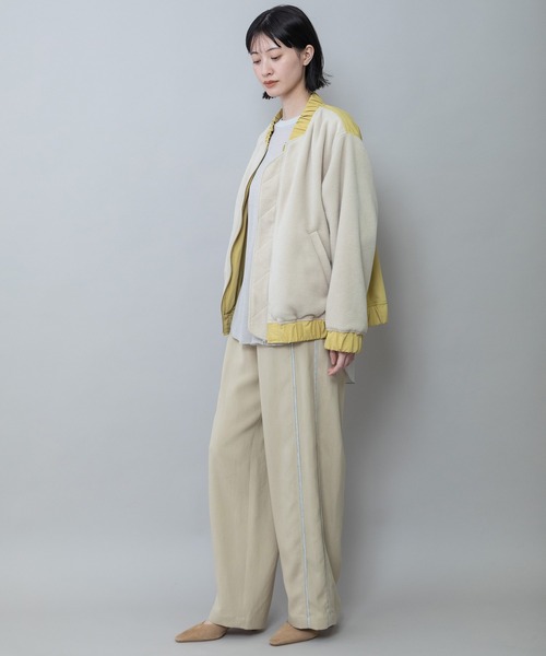 Munich（ミューニック）の「ナイロンタフタ×フリースリバーシブルブルゾン（ブルゾン・レディース・アイボリー/ブラック/イエロー・FREE）」の21枚目の写真