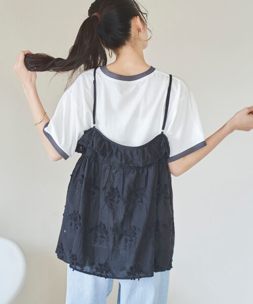 春服　ビスチェ　キャミソール　ボディスーツ　白　刺繍　古着　バレエコア 楽天市場】トップス ベスト ビスチェ キャミソール レース 総柄