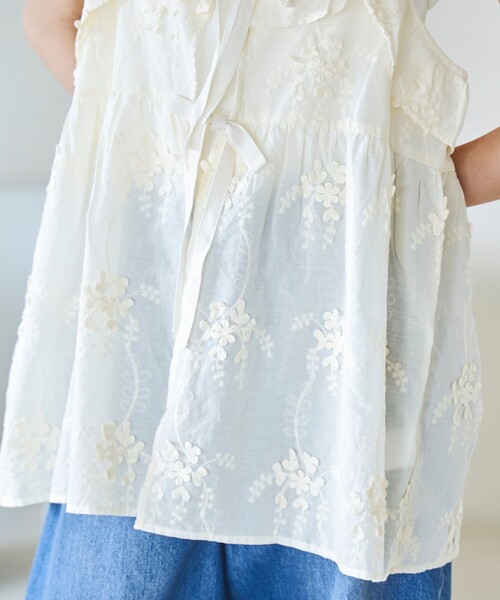 coen（コーエン）の「3D刺繍 キャミソールビスチェ（キャミソール・レディース・ナチュラル/ブラック・FREE）」の14枚目の写真