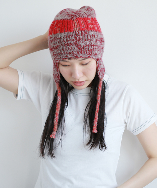 セール】【BRAIN DEAD/ブレインデッド】 ALPACA KNIT EAR FLAP