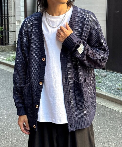 pois メッシュカーディガン ブラック　ポワ pois ポワメッシュカーディガン ブラック ポワ pois ダブル