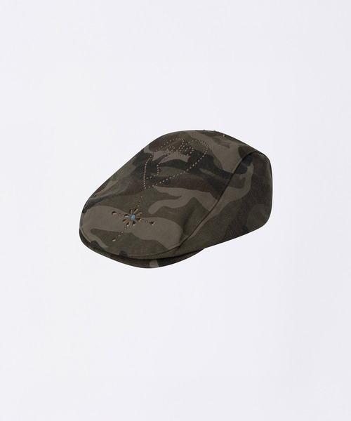 SCULPTOR(スカルプター)の「Boho Stud Hunting Cap(ハンチング/ベレー帽・レディース・チャコールグレー/グリーン/スモークピンク/アイボリー・FREE)」の3枚目の写真