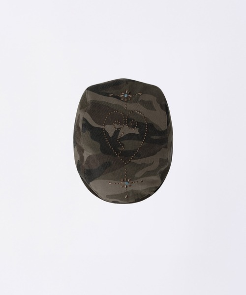 SCULPTOR(スカルプター)の「Boho Stud Hunting Cap(ハンチング/ベレー帽・レディース・チャコールグレー/グリーン/スモークピンク/アイボリー・FREE)」の7枚目の写真