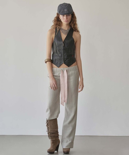 SCULPTOR(スカルプター)の「Boho Stud Hunting Cap(ハンチング/ベレー帽・レディース・チャコールグレー/グリーン/スモークピンク/アイボリー・FREE)」の14枚目の写真