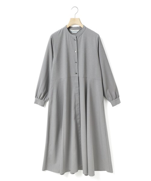 MidiUmi(ミディウミ)の「MidiUmi ウエスト切り替えロングワンピース(ワンピース・レディース・グレー/チャコールグレー/ブラック・FREE)」の1枚目の写真