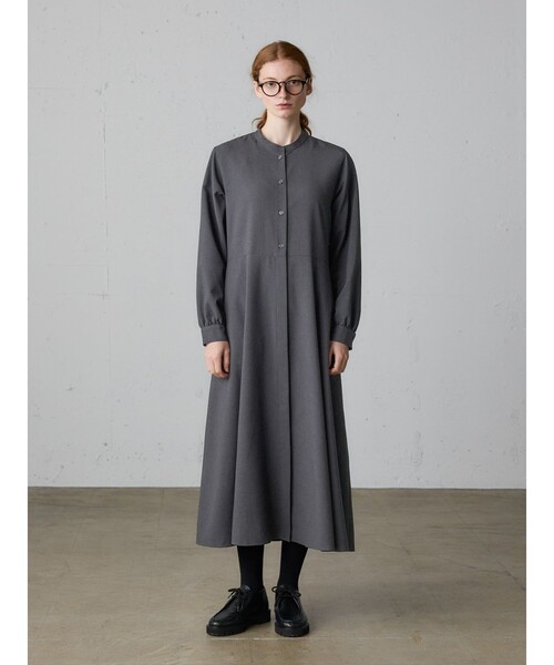MidiUmi(ミディウミ)の「MidiUmi ウエスト切り替えロングワンピース(ワンピース・レディース・グレー/チャコールグレー/ブラック・FREE)」の3枚目の写真